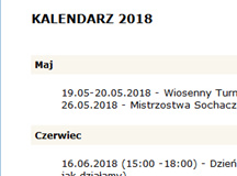 kalendarz 2018